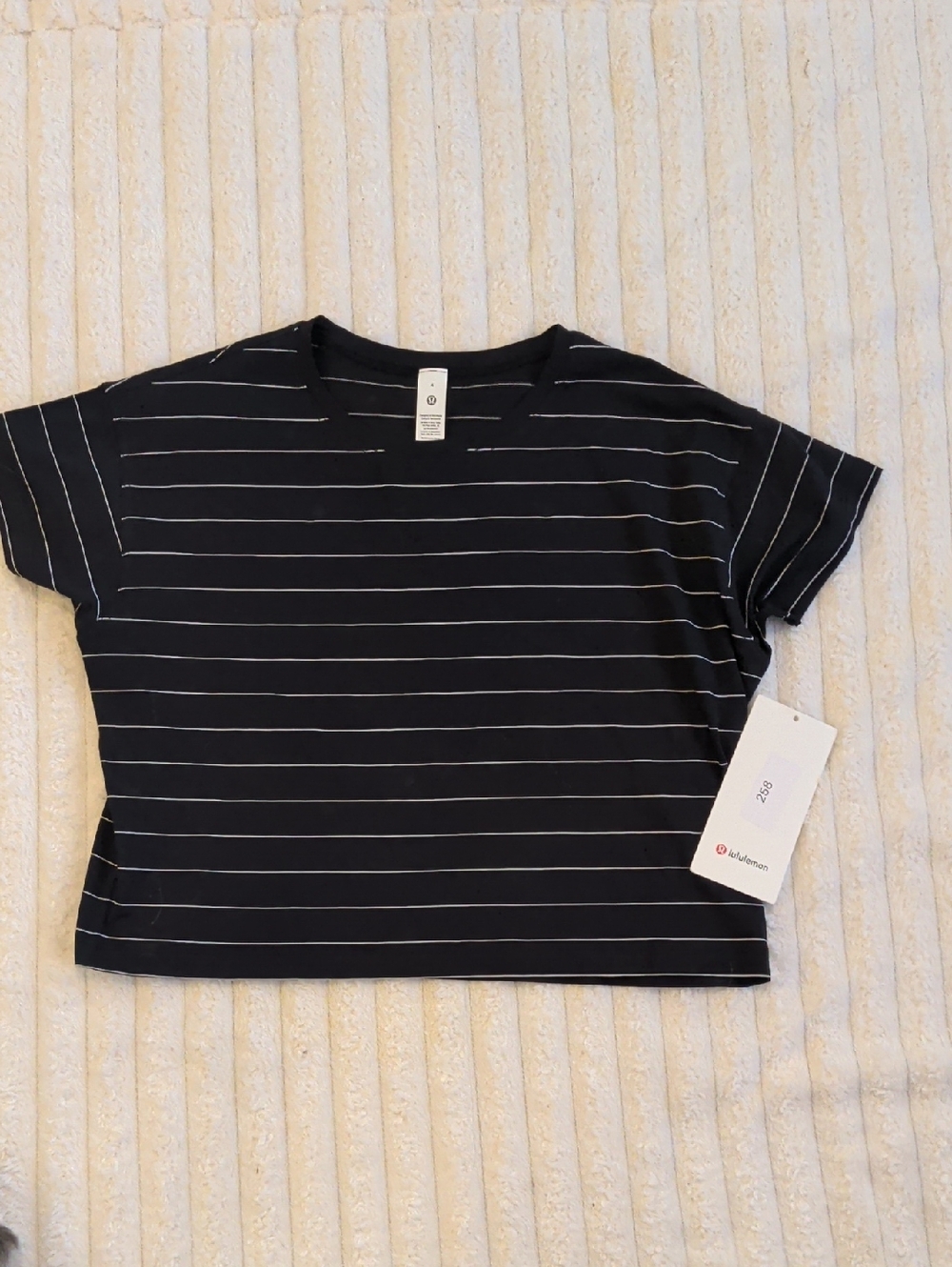 lululemon athletica Cates Tee with White Stripes